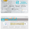 editable template, Venezuela Banco Mercantil visa debit card template in PSD format