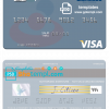 editable template, Venezuela Banesco Banco Universal visa debit card template in PSD format