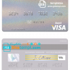 editable template, Vietnam BIDV visa debit card template in PSD format