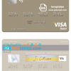 editable template, Yemen Housing Bank visa debit card template in PSD format