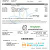 editable template, Canada British Columbia City of Vancouver utility bill template in Word and PDF format