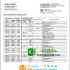 editable template, Luxembourg Sogexia Bank statement template in Excel and PDF format