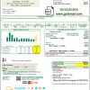 editable template, USA Indiana Bartholomew County REMC utility bill template in Word and PDF format