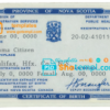 editable template, Canada Province of Nova Scotia birth certificate template in PSD format