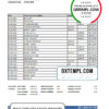 editable template, Barbados Republic Bank statement template in Excel and PDF format