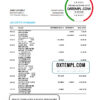 editable template, Belgium Keytrade bank statement template in Excel and PDF format