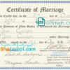 editable template, Canada Province of Nova Scotia marriage certificate template in PSD format