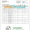 editable template, United Arab Emirates Investment Bank statement template in Word and PDF format