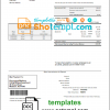 editable template, USA New Jersey The Borough of Madison utility bill template in Word and PDF format