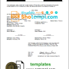 editable template, USA Massachussetts Death Certificate statement template in Word and PDF format