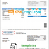 editable template, USA Missouri Independence Utilities utility bill template in Word and PDF format