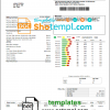 editable template, USA Ontario Erie Thames utility bill template in Word and PDF format