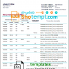 editable template, Kazakhstan Forte bank statement template in Word and PDF format