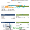 editable template, USA California Padredam utility bill template in Word and PDF format