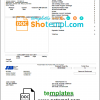 editable template, USA California San Jose Water utility bill template in Word and PDF format