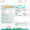 editable template, United Kingdom Utility Point utility bill template in Word and PDF format