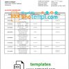 editable template, Uzbekistan Ziraat Bank statement template in Word and PDF format