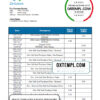 editable template, Zimbabwe Standard Chartered Bank statement template in Word and PDF format