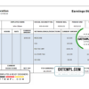editable template, # focus point pay stub template in Word and PDF format