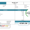 editable template, # hang time pay stub template in Word and PDF format