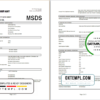 editable template, your company material safety data sheet (MSDS) template in Word and PDF format, 3 pages