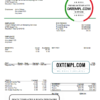editable template, USA California design & landscaping services company pay stub template in Word and PDF format