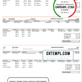 editable template, # better help pay stub template in Word and PDF format