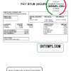 editable template, # merit circle pay stub template in Word and PDF format
