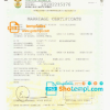 editable template, South Africa marriage certificate template in PSD format, fully editable