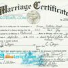 editable template, USA Oregon state marriage certificate template in PSD format