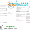 editable template, USA AT&T invoice template in Word and PDF format, fully editable (3 pages)