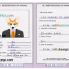 FREE editable template, Australia dog (animal, pet) passport PSD template, fully editable