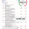 editable template, Austria Addiko bank statement template in Excel and PDF format