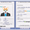 FREE editable template, Bahamas dog (animal, pet) passport PSD template, fully editable