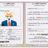 FREE editable template, Bangladesh dog (animal, pet) passport PSD template, fully editable