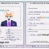 FREE editable template, Barbados dog (animal, pet) passport PSD template, fully editable