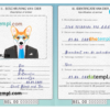FREE editable template, Belgium dog (animal, pet) passport PSD template, fully editable