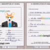 FREE editable template, Belize dog (animal, pet) passport PSD template, completely editable