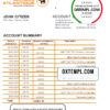 editable template, Benin Banque Atlantique bank statement template in Excel and PDF format