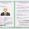 FREE editable template, Benin dog (animal, pet) passport PSD template, completely editable