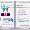 FREE editable template, Botswana cat (animal, pet) passport PSD template, fully editable