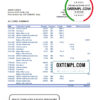 editable template, Brazil Banco Votorantim bank statement template in Excel and PDF format