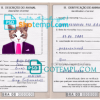 FREE editable template, Brazil cat (animal, pet) passport PSD template, completely editable