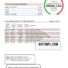 editable template, Bulgaria Postbank bank statement template in Excel and PDF format