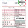 editable template, Bulgaria UBB bank statement template in Excel and PDF format