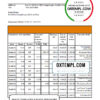 editable template, Burkina Faso Banque Atlantique bank statement Excel and PDF template (AutoSum)