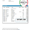 editable template, Cabo Verde Banco Africano de Investimentos bank statement Excel and PDF template (AutoSum)