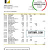 editable template, Chad Commercial Bank of Tchad bank statement Excel and PDF template, fully editable (AutoSum)