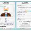 FREE editable template, China dog (animal, pet) passport PSD template, completely editable