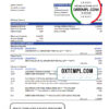 editable template, Comoros Exim bank statement Excel and PDF template, fully editable